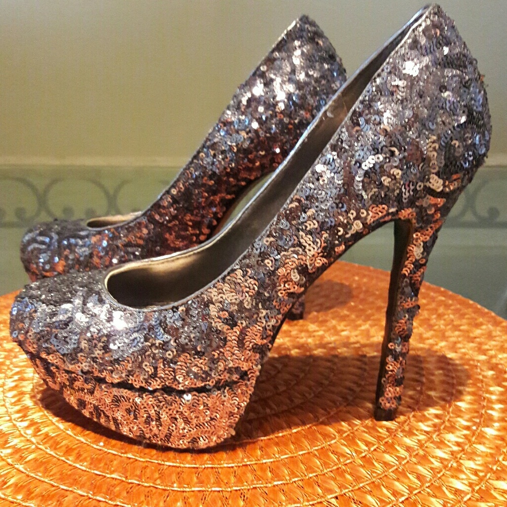 Sequin Platform  shoes